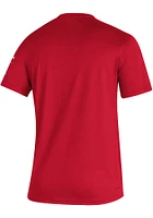 Adidas Kansas Jayhawks Red Locker Strike Through Short Sleeve T Shirt