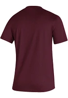 Adidas Texas A&M Aggies Maroon Locker Football Practice Short Sleeve T Shirt