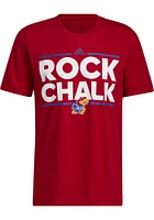 Adidas Kansas Jayhawks Red Fresh Dassler Short Sleeve T Shirt