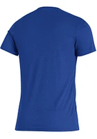 Adidas Kansas Jayhawks Blue Backdrop Short Sleeve T Shirt