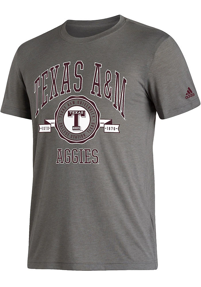 Adidas Texas A&M Aggies Charcoal Quad Legend Short Sleeve T Shirt