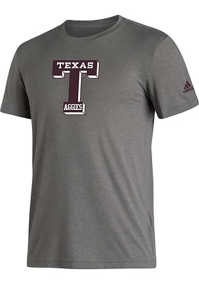 Adidas Texas A&M Aggies Charcoal Vault Blend Short Sleeve T Shirt