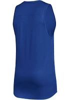 Adidas Kansas Jayhawks Mens Blue Stadium Short Sleeve Tank Top
