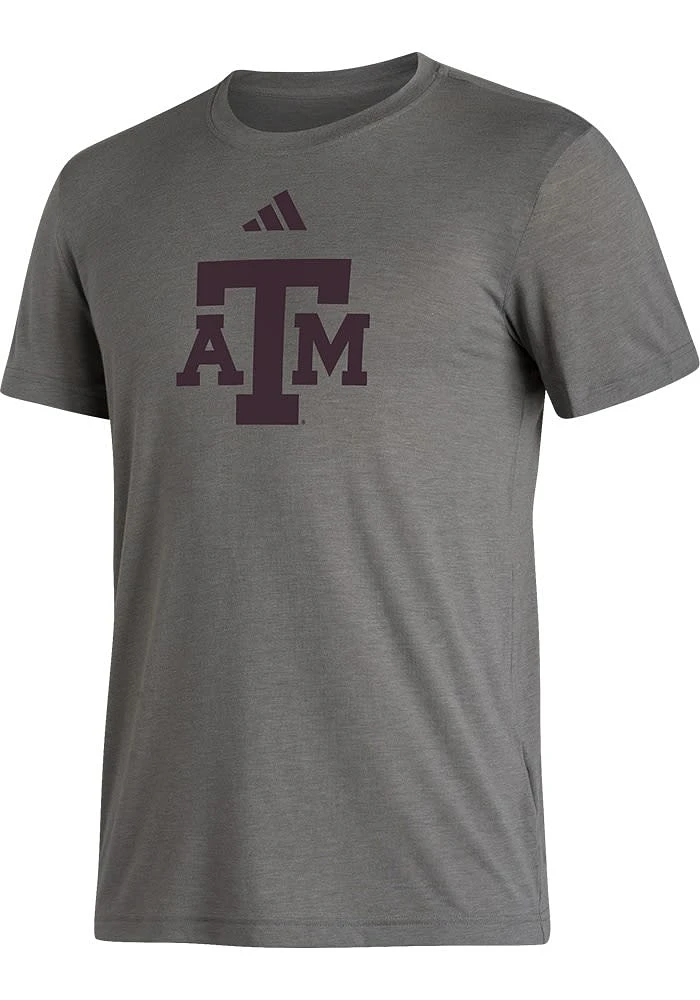 Adidas Texas A&M Aggies Grey Core Blend Short Sleeve T Shirt