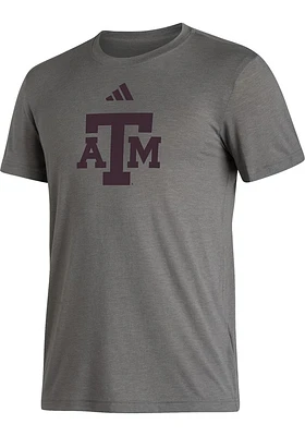 Adidas Texas A&M Aggies Grey Core Blend Short Sleeve T Shirt