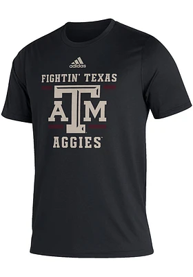 Adidas Texas A&M Aggies Black Slogan Short Sleeve T Shirt
