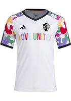 Adidas St Louis City SC Mens White PRIDE PRE MATCH Pre-match Jersey