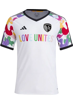 Adidas Sporting Kansas City Mens White PRIDE PRE MATCH Pre-match Jersey