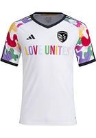 Adidas Sporting Kansas City Mens White PRIDE PRE MATCH Pre-match Jersey