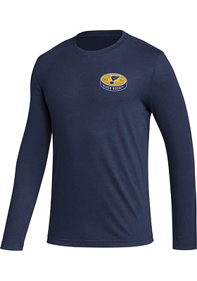 Adidas St Louis Blues Blue Blend Long Sleeve Fashion T Shirt