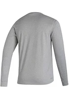 Adidas Kansas Jayhawks Grey Basketball Long Sleeve T-Shirt