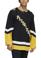 Adidas  Pittsburgh Penguins Mens Black Third Wordmark Hockey Jersey