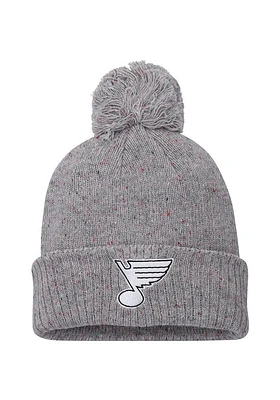 Adidas St Louis Blues Grey Speckle Cuffed Beanie Womens Knit Hat