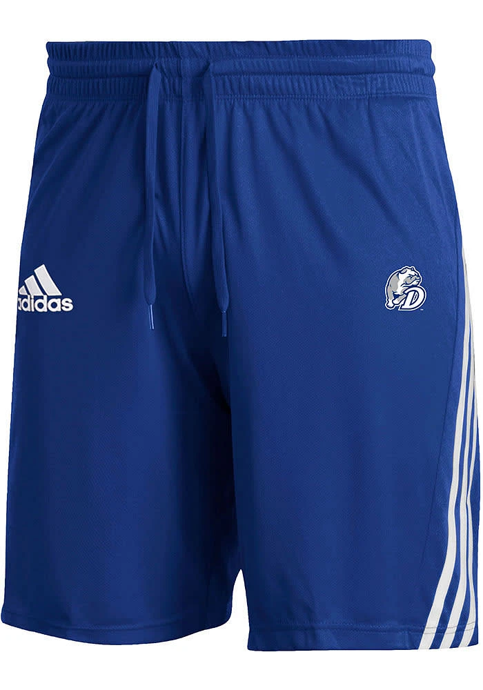Adidas Drake Bulldogs Mens Blue Team Logo Knit Shorts