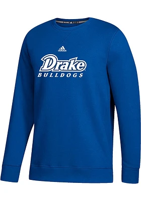 Adidas Drake Bulldogs Mens Blue Fleece Long Sleeve Crew Sweatshirt