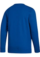 Adidas Drake Bulldogs Mens Blue Fleece Long Sleeve Crew Sweatshirt