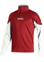 Adidas Indiana Hoosiers Mens Red Stadium Snap Long Sleeve Qtr Zip Pullover