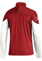 Adidas Indiana Hoosiers Mens Red Stadium Snap Long Sleeve Qtr Zip Pullover