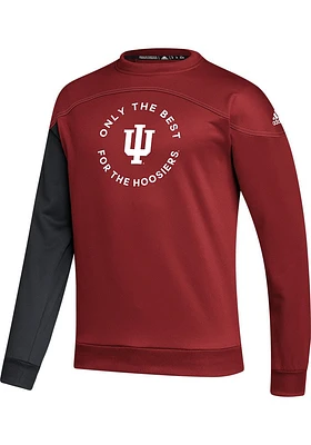 Adidas Indiana Hoosiers Mens Red Stadium Long Sleeve Sweatshirt