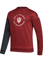 Adidas Indiana Hoosiers Mens Red Stadium Long Sleeve Sweatshirt