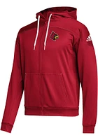 Adidas Louisville Cardinals Mens Red Stadium Long Sleeve Full Zip Jacket