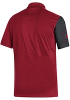 Adidas Louisville Cardinals Mens Red Stadium Training Short Sleeve Polo