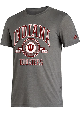 Adidas Indiana Hoosiers Grey Quad Legend Short Sleeve T Shirt