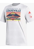 Adidas Louisville Cardinals White Wish You Were Here Short Sleeve T Shirt