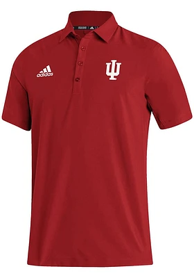 Adidas Indiana Hoosiers Mens Red Stadium Coaches Short Sleeve Polo