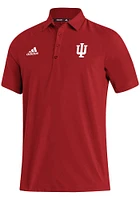 Adidas Indiana Hoosiers Mens Red Stadium Coaches Short Sleeve Polo