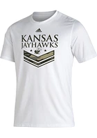 Adidas Kansas Jayhawks White Salute To Service Short Sleeve T Shirt