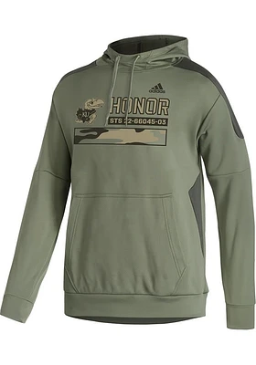 Adidas Kansas Jayhawks Mens Olive Salute To Service Hood