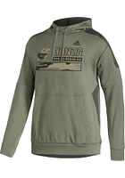 Adidas Kansas Jayhawks Mens Olive Salute To Service Hood