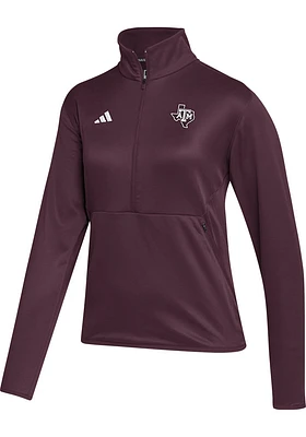 Adidas Texas A&M Aggies Womens Maroon Sideline Qtr Zip Pullover