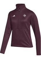 Adidas Texas A&M Aggies Womens Maroon Sideline Qtr Zip Pullover