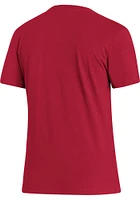 Adidas Nebraska Cornhuskers Womens Red 100th Anniversary Fresh Short Sleeve T-Shirt