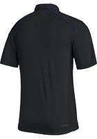 Adidas Kansas Jayhawks Mens Black Primary Logo Short Sleeve Polo