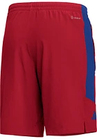 Adidas Kansas Jayhawks Mens Red Woven Shorts
