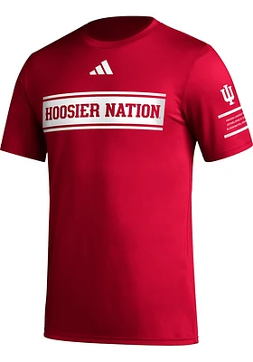 Adidas Indiana Hoosiers Red Locker Manifesto Short Sleeve T Shirt