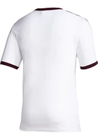 Adidas Texas A&M Aggies White Fashion Striped Sleeve Short T Shirt