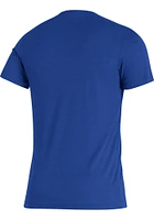 Adidas Kansas Jayhawks Blue Number 2 Stencil Short Sleeve T Shirt