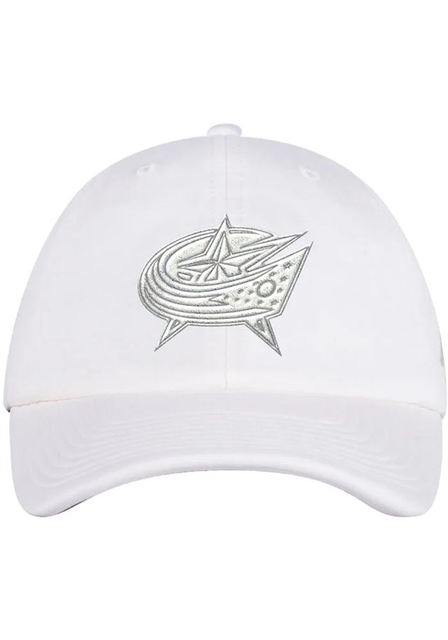 Adidas Columbus Blue Jackets Zero Dye Slouch Adjustable Hat - White