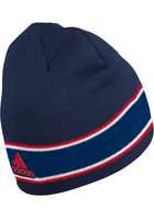 Adidas Columbus Blue Jackets Navy Blue Coach Beanie Mens Knit Hat