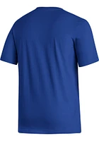 Adidas Kansas Jayhawks Blue Locker Practice Football Short Sleeve T Shirt