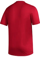 Adidas Kansas Jayhawks Red Locker Spray Softball Short Sleeve T Shirt