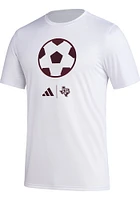 Adidas Texas A&M Aggies White Locker Spray Soccer Short Sleeve T Shirt