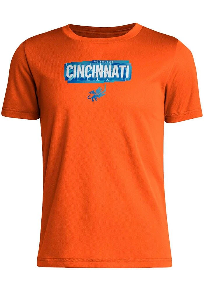 Adidas FC Cincinnati Youth Orange Local Pop Short Sleeve T-Shirt