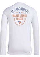 Adidas FC Cincinnati White Local Stoic Long Sleeve T-Shirt