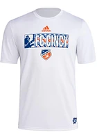 Adidas FC Cincinnati White Jersey Hook Short Sleeve T Shirt