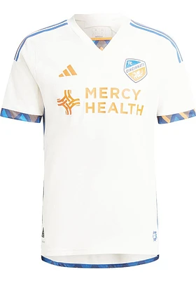 FC Cincinnati Mens Adidas Authentic Soccer Away Jersey - White